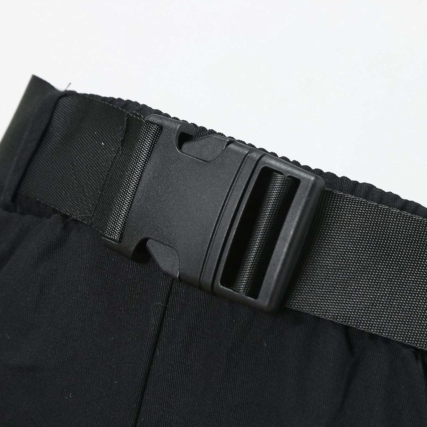 High Waisted Cargo Pants for Women Casual Loose Harem Cargo Pants Streetwear Trousers Jogger Pant with Belt (Black, XXL)