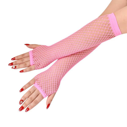 Autumn Women Fingerless Gloves Emo Gloves Lady Striped Long Gloves Warmer Knitted Elbow Mittens Anime Accessories Gloves New